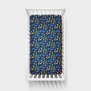 Little Sleepies Colorful Alphabet Crib Sheet - Navy